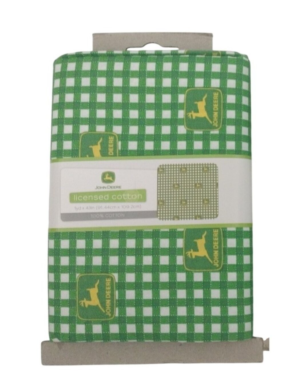 John Deere Gingham Precut Fabric 1 yard Bolt